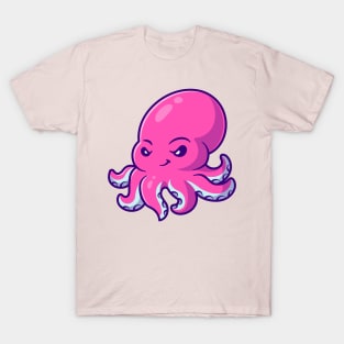 Cute Octopus Cartoon T-Shirt